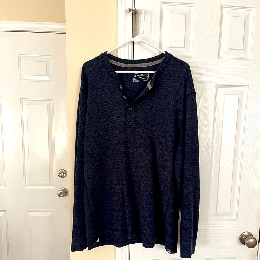 Mens Eddie Bauer Long sleeve Thermal Henley XL